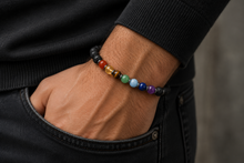 Charger l'image dans la galerie, Bracelet en 7 Chakras - Pierre de Lave