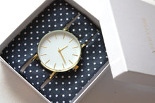 Charger l'image dans la galerie, Bracelet coton - Bleu marine à pois