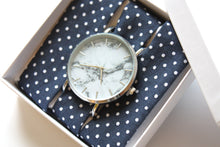 Charger l'image dans la galerie, Montre Bella Julia - Bleu marine à pois
