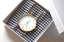 Charger l'image dans la galerie, Bracelet coton - Vichy noir et blanc