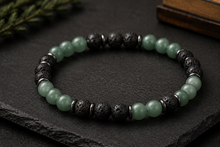 Charger l'image dans la galerie, Bracelet en Aventurine et Pierre de Lave