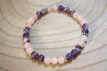 Charger l'image dans la galerie, Bracelet "Amour sincère" - Quartz rose et Améthyste