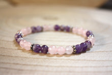 Charger l'image dans la galerie, Bracelet "Amour sincère" - Quartz rose et Améthyste