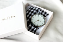 Charger l'image dans la galerie, Montre Bella Julia - Vichy noir et blanc