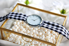 Charger l'image dans la galerie, Bracelet coton - Vichy noir et blanc