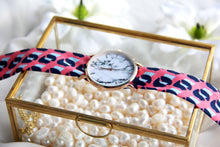 Charger l'image dans la galerie, Bracelet coton - Rose Léopard