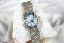 Charger l'image dans la galerie, Bracelet coton - Gris à pois