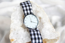Charger l'image dans la galerie, Bracelet coton - Vichy noir et blanc