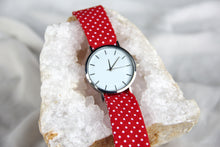 Charger l'image dans la galerie, Bracelet coton - Rouge à pois
