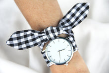 Charger l'image dans la galerie, Montre Bella Julia - Vichy noir et blanc