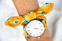 Charger l'image dans la galerie, Montre Bella Julia - Jaune motif paon