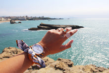 Charger l'image dans la galerie, Bracelet coton - Jaune moutarde fleuri