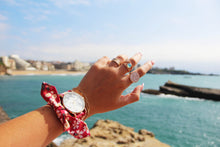 Charger l'image dans la galerie, Bracelet coton - Rouge fleuri