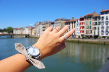 Charger l'image dans la galerie, Bracelet coton - Gris à pois