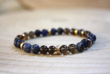 Charger l'image dans la galerie, Bracelet "Anti stress" - Sodalite et Quartz fumé