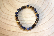 Charger l'image dans la galerie, Bracelet "Anti stress" - Sodalite et Quartz fumé