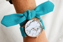 Charger l'image dans la galerie, Bracelet coton - Bleu turquoise uni
