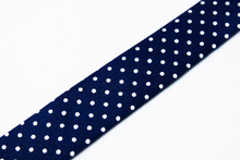 Charger l'image dans la galerie, Bracelet coton - Bleu marine à pois
