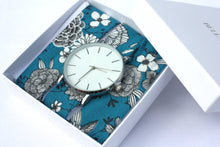 Charger l&#39;image dans la galerie, Bracelet coton - Bleu floral
