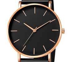 Charger l&#39;image dans la galerie, Cadran montre - Rose gold noir
