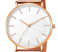 Charger l&#39;image dans la galerie, Cadran montre - Rose gold blanc
