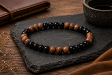 Charger l'image dans la galerie, Bracelet en Agate Noire et Jaspe
