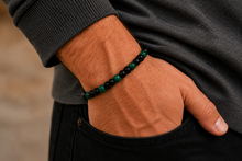 Charger l'image dans la galerie, Bracelet en Malachite et Agate Noire
