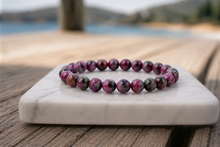 Charger l'image dans la galerie, Bracelet en Rubis Zoïsite (ou Anyolite)
