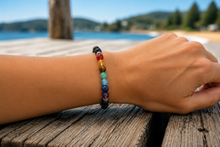 Charger l'image dans la galerie, Bracelet 7 Chakras - Pierre de lave
