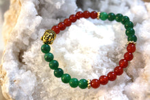 Charger l&#39;image dans la galerie, Bracelet &quot;Harmonie et Joie&quot; - Jade et Cornaline
