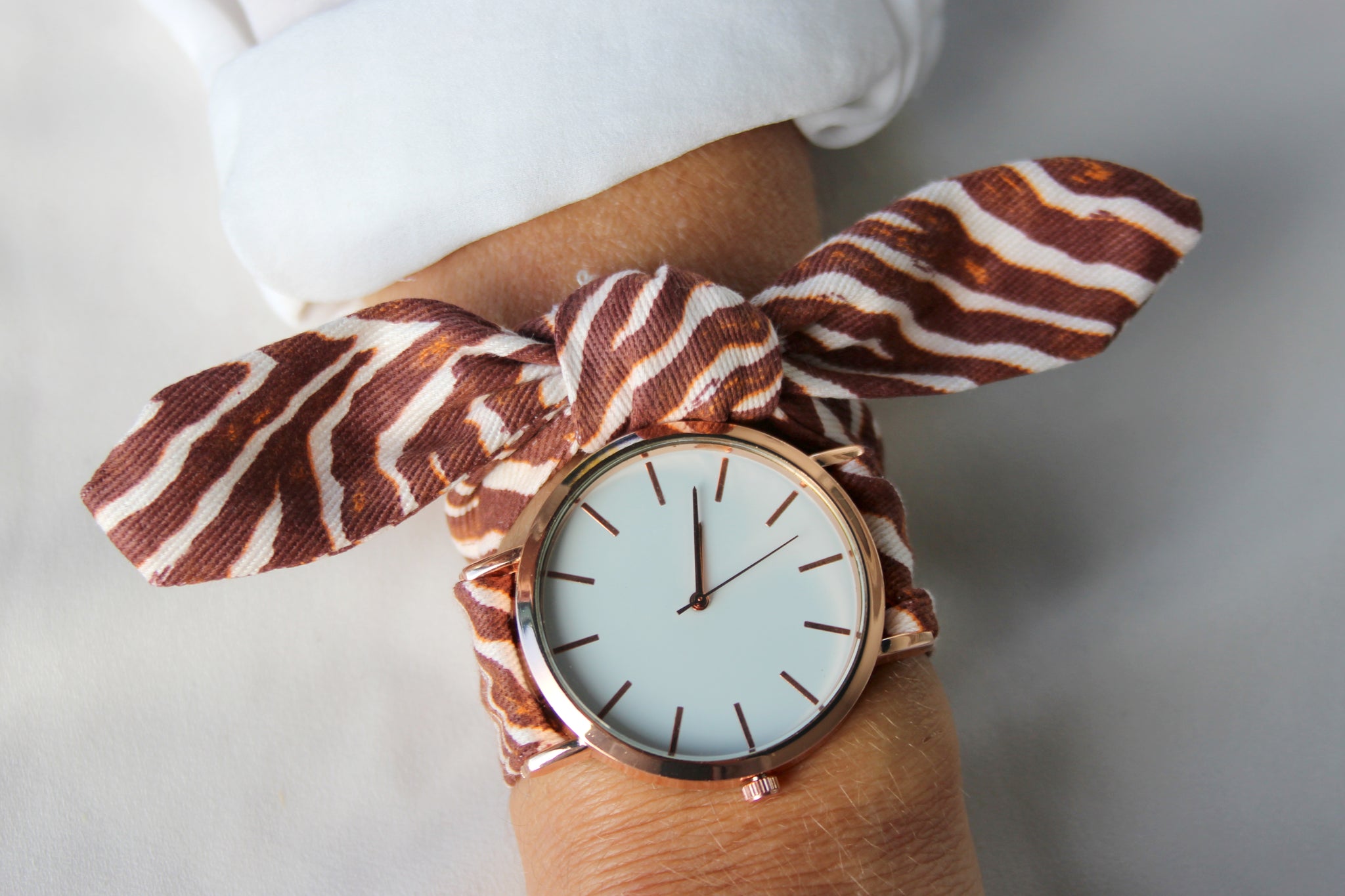 Cadran montre Rose gold blanc